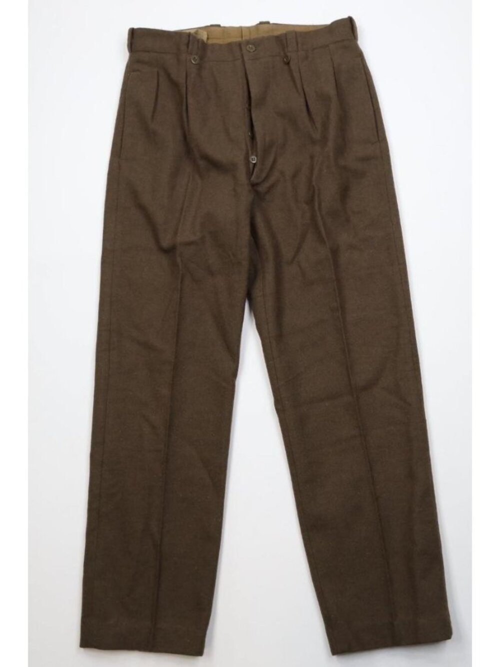 Vtg 60s Vietnam War Mens 35x31 French Army Wool Field Trousers Pants Wide Leg
